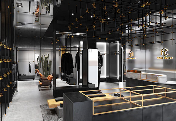 High-end Men’s Clothing Store Design and Fixtures