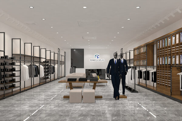 Mens Clothing Store Interior Design & Clothing Racks for Retail Stores