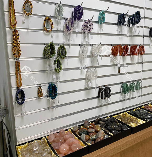 Slatwall Jewelry Displays With Hooks