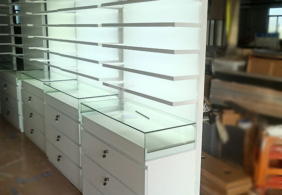 Glasses cabinet | optical shop counter design