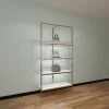 luxury bag display rack with shelves