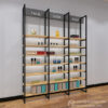 skincare display shelves