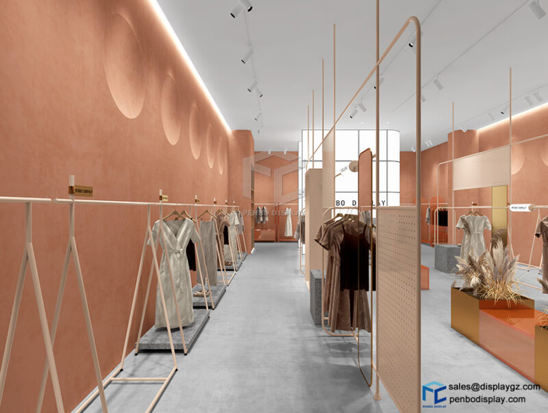 clothing shop design,boutique clothing display racks