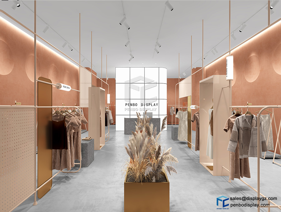 clothing shop design,boutique clothing display racks