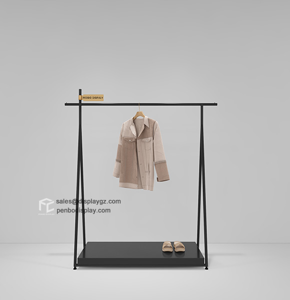 black clothing display racks