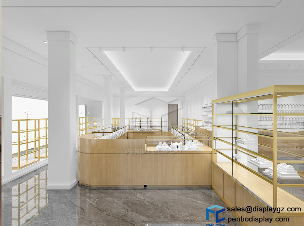 Jewelry Store 3D Space Image Luxury Jewelry Store Design Concept