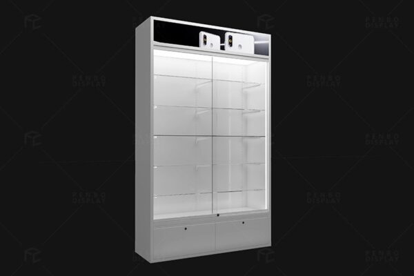 Freestanding display cases for shops