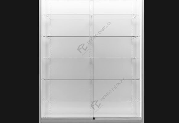 Display Case With Glass Doors For Retail Store