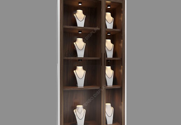 Recessed Wall Mounted Showcase For Jewelry