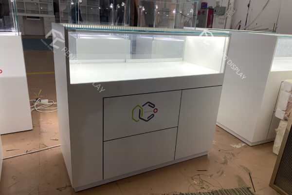 Custom dispensary display cases | drug display case