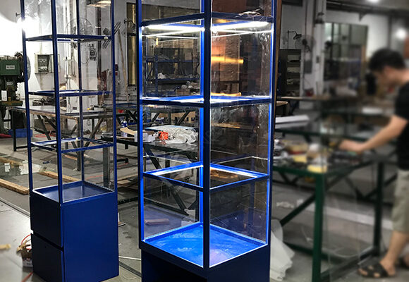 Lighted Glass Display Cabinet For Sale