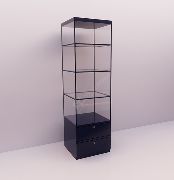 glass tower display case