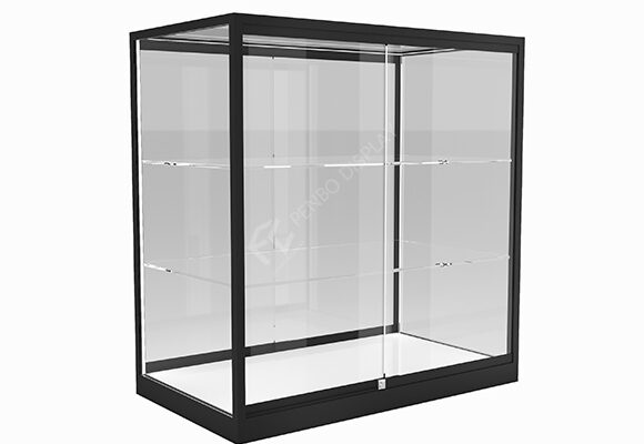 Wall Mounted Display Case With Glass Doors