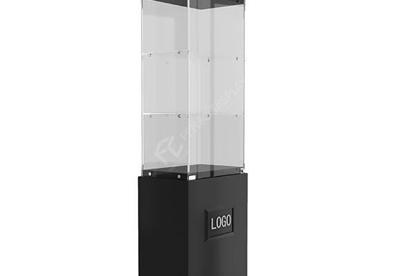 High-end Glass Tower Display Case With Locks