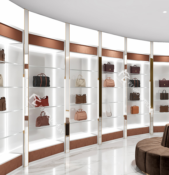 purse display cabinet,glass purse display case,handbag display shelves,handbag display case