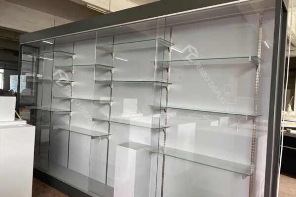 Glass Wall Mounted Display Shelf For Showroom