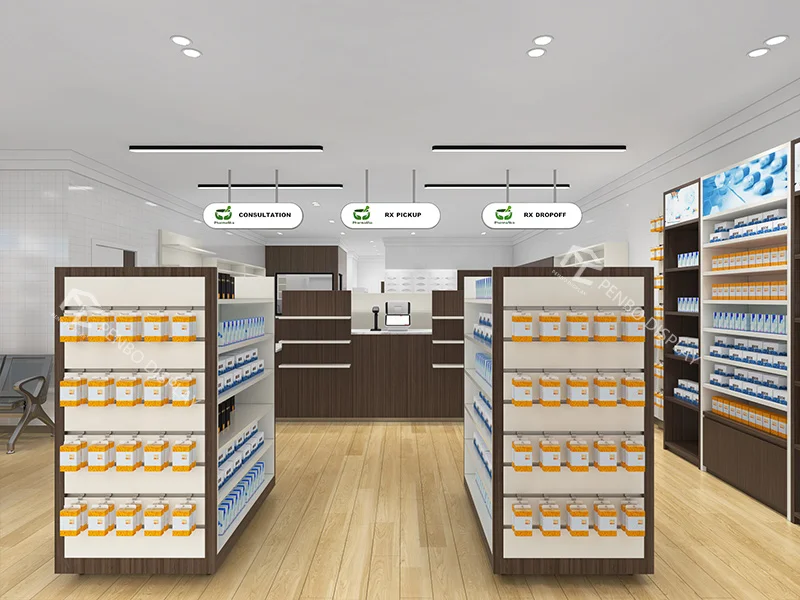 pharmacy design,pharmacy counter design,Pharmacy fixtures,pharmacy shelves