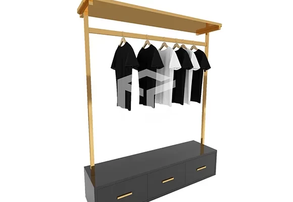 Stylish Boutique Heavy Duty Clothing Rack with Storage