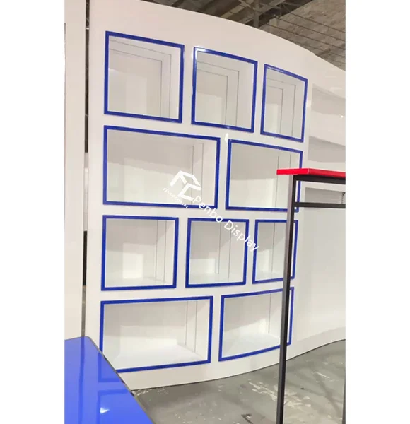 Custom luxury bag display cabinet with led for shop