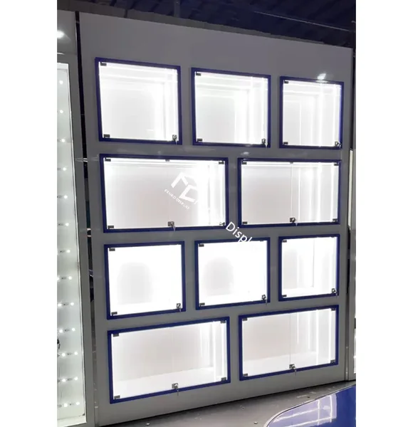 Custom luxury bag display cabinet with led for shop