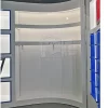 bag display cabinet with clothing rack