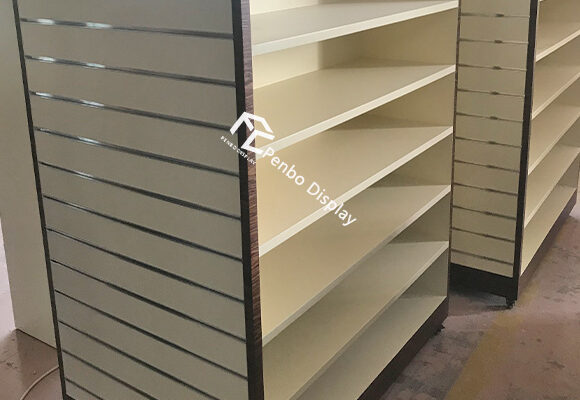 48″W×31.5″D ×60″H Gondola Shelving with Slatwall for Pharmacy