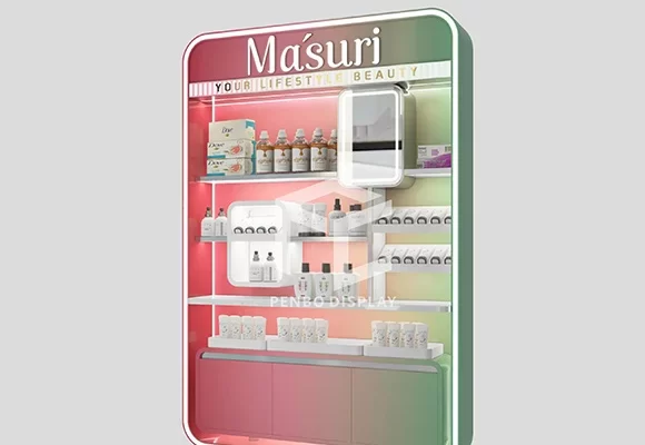 Skincare Product Display Stands & Cosmetic Display Shelf