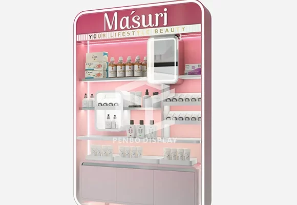 Skincare Product Display Stands & Cosmetic Display Shelf