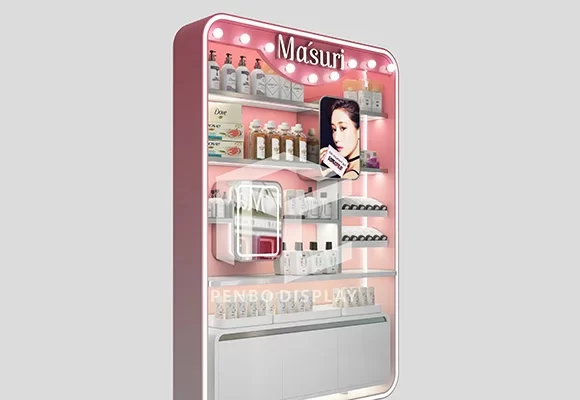 Skincare Product Display Stands & Cosmetic Display Shelf