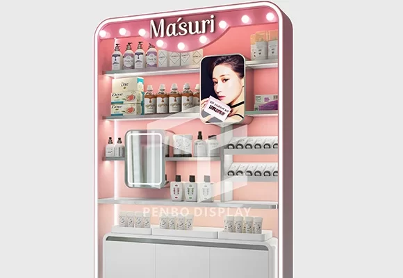 Skincare Product Display Stands & Cosmetic Display Shelf