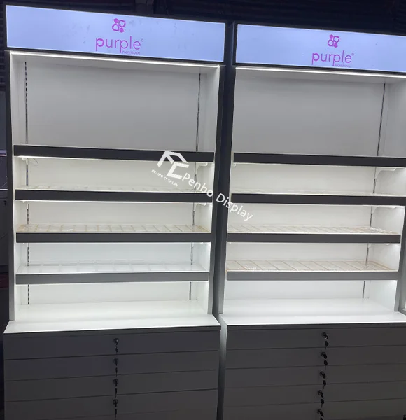nail polish display shelves
