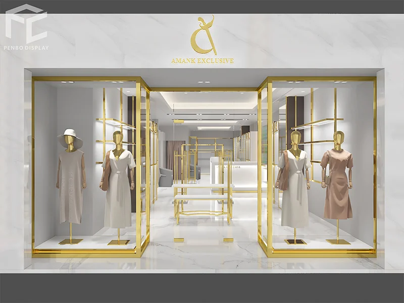 clothing shop fittings and layout design，Ladies Clothing shop interior design