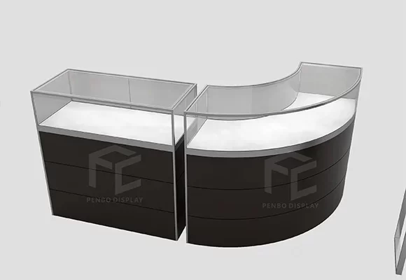 Curved Jewelry Display Cases for Sale