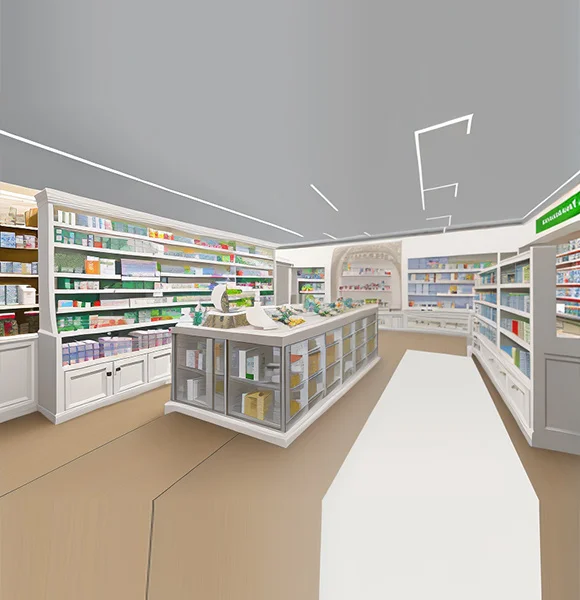 Modern Pharmacy Design Layout -how to design pharmacy layout | Penbo ...