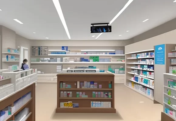 Modern Pharmacy Shelves Design