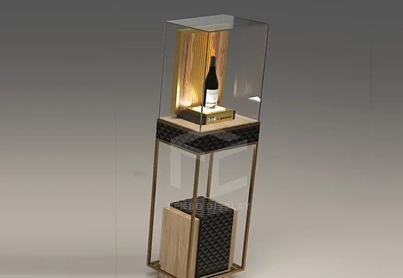 Wine Pedestal Glass Display Case for Showroom