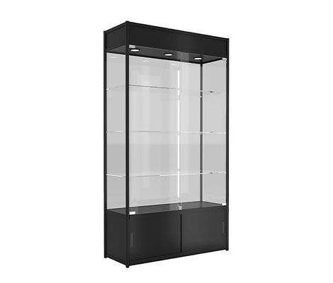 High-end Glass Tower Display Case With Locks