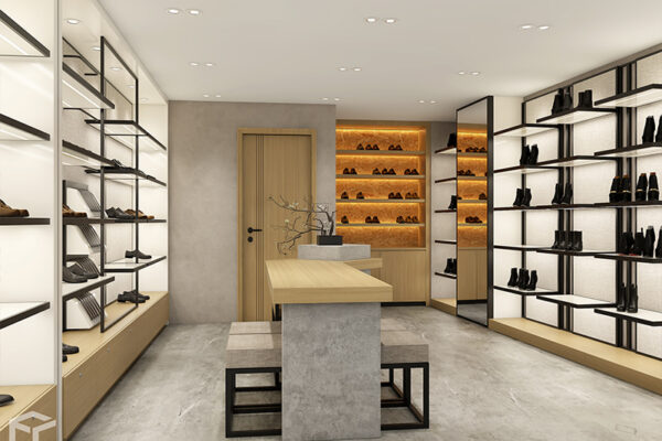 Luxury Men’s Shoe Store Design & Custom Shoe Store Fixtures