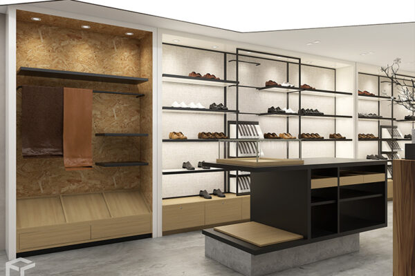 Luxury Men’s Shoe Store Design & Custom Shoe Store Fixtures