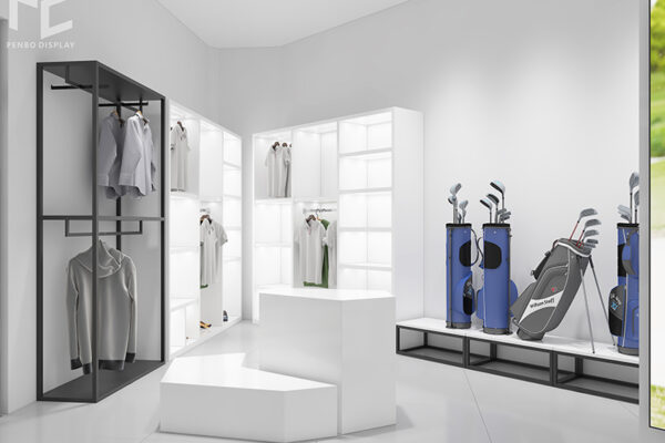 Modern Golf Sportswear Shop Display Furniture & Interior Design