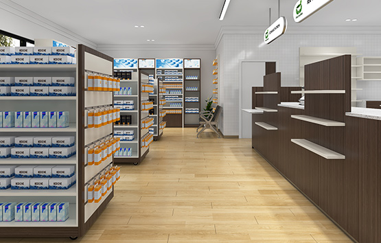 Medical Store Display Furniture Design