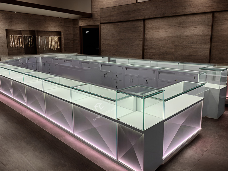 Custom jewellery display cabinets for shops