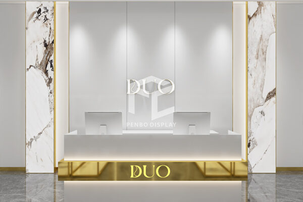 Garment Shop Design and Gold Clothing Display Racks in USA