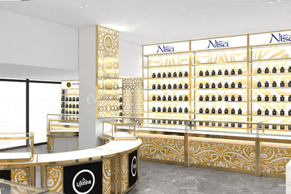 Modern perfume shop design & Custom Perfume Display Cabinet