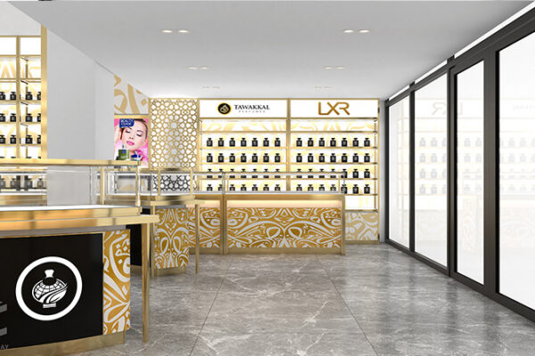 Modern perfume shop design & Custom Perfume Display Cabinet