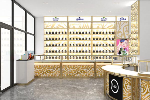 Modern perfume shop design & Custom Perfume Display Cabinet