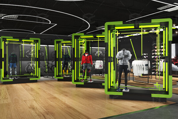 Tech-savvy Sportswear Store Design & Display Fixtures Wholesale