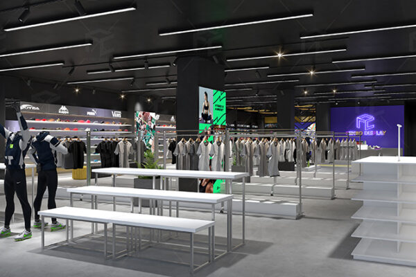 Modern Sportswear Store Design & Custom Sports Store Displays