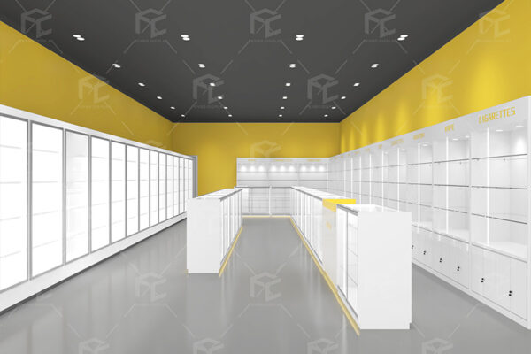 Modern Smoke Shop Design & Smoke Shop Glass Showcase