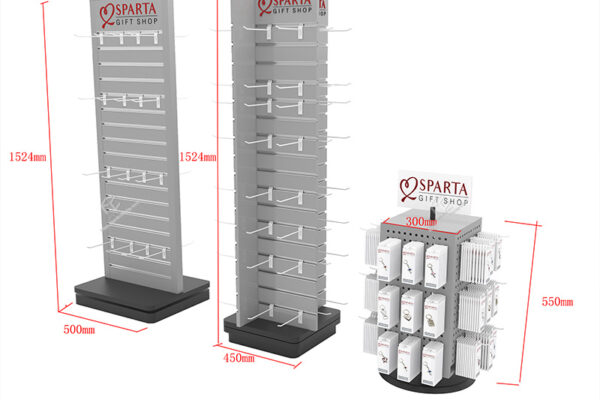 Wholesale rotating slatwall display rack with hooks